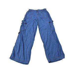 Almost Famous Blue Cargo Denim Pants Size M
